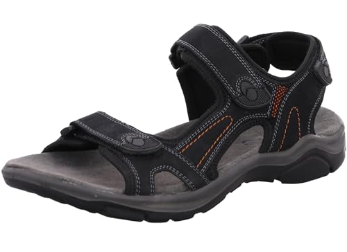 Rohde Herren Trekking Sandale Leder Klettverschluss Caluso 5955, Größe:41 EU, Farbe:Schwarz von Rohde