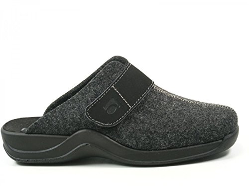 Rohde 2738 Vaasa-H Herren Schuhe Hausschuhe Pantoffeln, Größe:45 EU, Farbe:Grau von Rohde