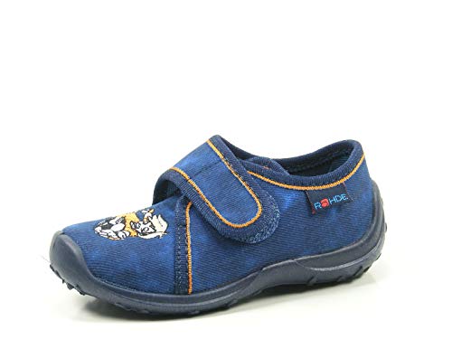 Rohde 2148-56 Boogy Jungen Schuhe Kinder Hausschuhe, Größe:28 EU, Farbe:Blau von Rohde