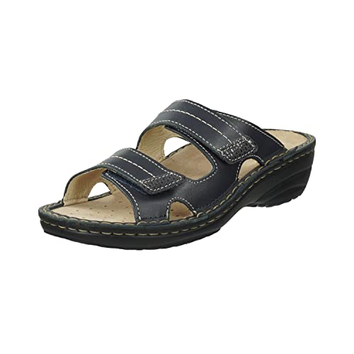 Rohde Damen, Frauen, Pantoletten, Slipper,Wechselfußbett,Hauschuhe,Schlupfschuhe,schluepfschuhe,Slipper,Slides,Slip-ons,BLAU,42 EU / 8 UK von Rohde