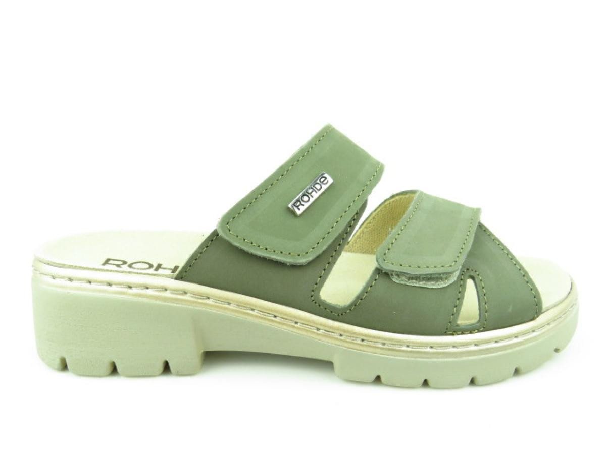 Rohde Nubuk olive Pantolette von Rohde