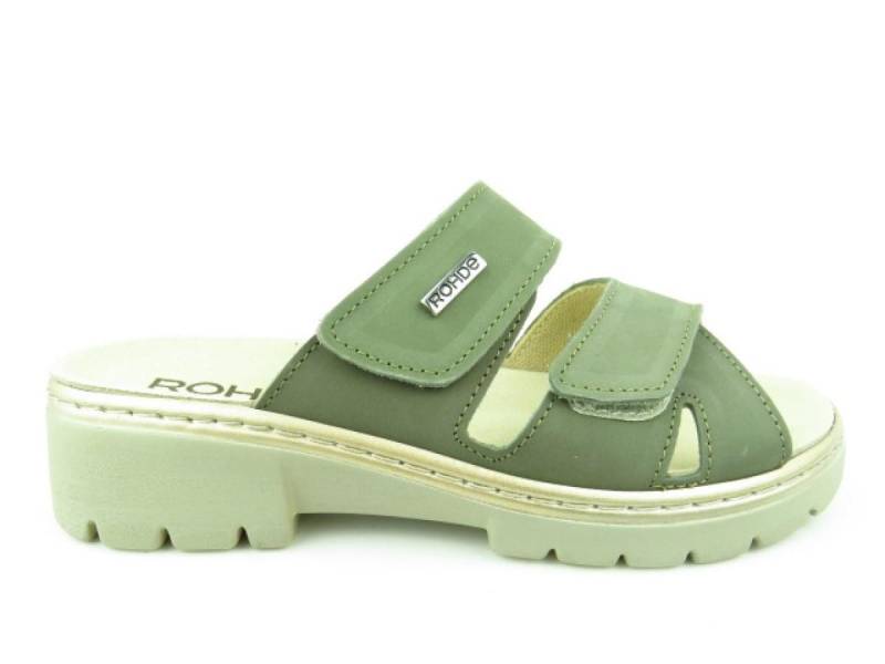 Rohde Nubuk olive Pantolette von Rohde