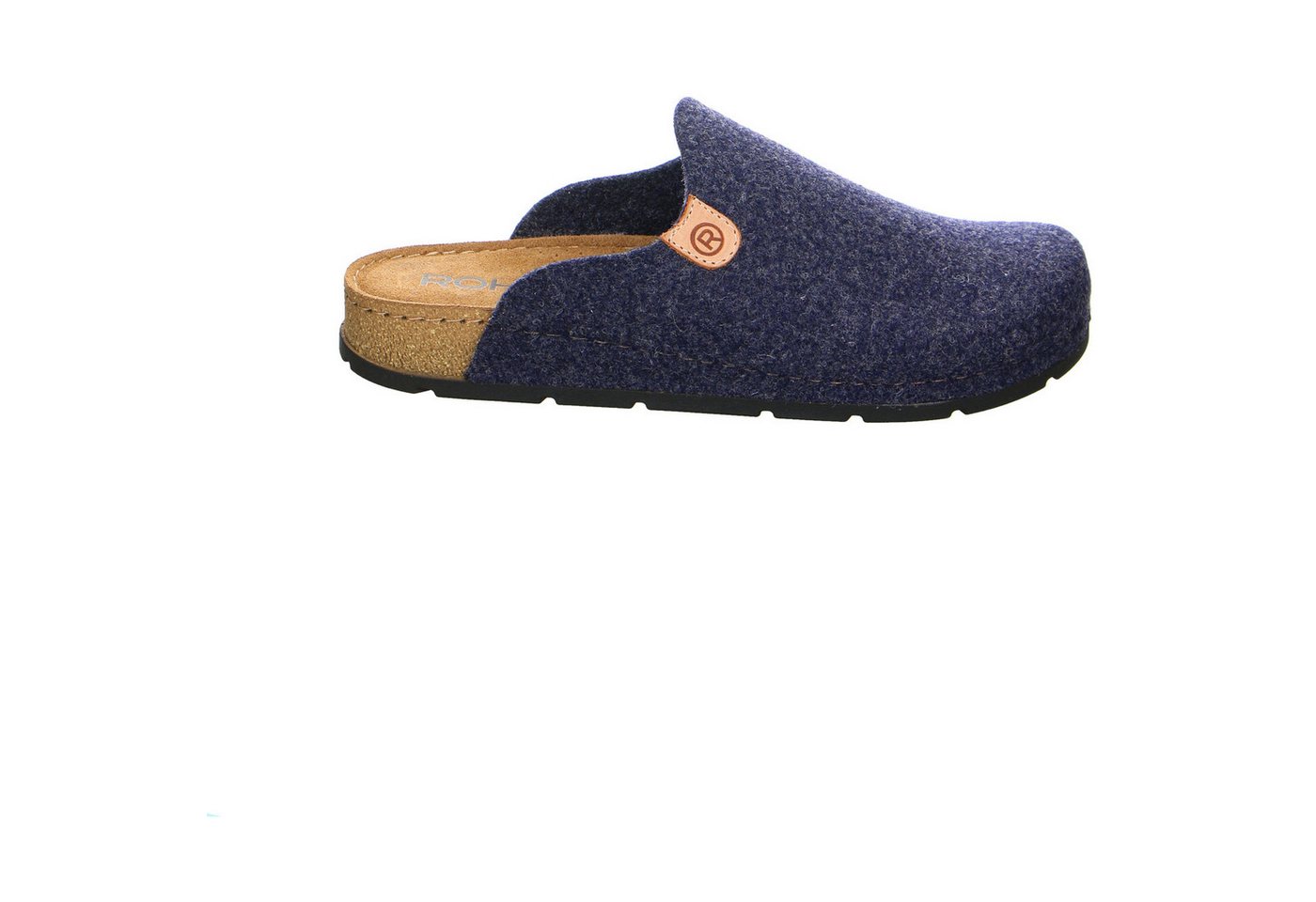 Rohde Rohde Leinen-Stoff Hausschuhe Winter blau Hausschuh von Rohde
