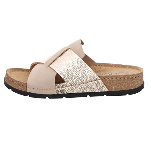 Rohde SOAVE Damen, Frauen, Pantoletten, Slipper,Slides,Sandalen,Sommerschuhe,Freizeitschuhe,sommerclogs,Sandalen,Slipper,Gold,38 EU von Rohde