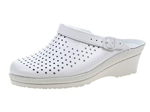 Rohde Damen Neustadt-50 Clogs, Weiß (00 weiß) von Rohde