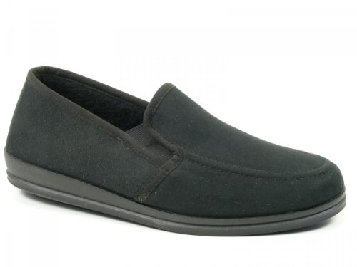 Rohde Schuhe Herren Hausschuhe Wollfutter Lillestrom 2609, Größe:43 EU, Farbe:Schwarz von Rohde