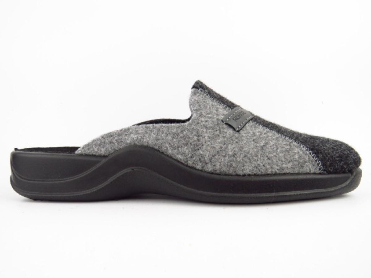 Rohde Softfilz anthrazit Hausschuh von Rohde