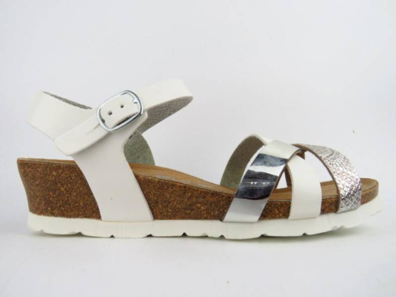 Rohde Softino/Met. weiss/silb. Sandale von Rohde