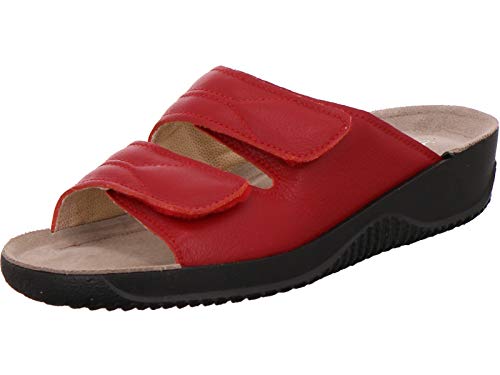 Rohde Soltau-40 1940 Damen Sandalen Pantoletten Clogs Weite F 1/2, Größe:43 EU, Farbe:Rot von Rohde