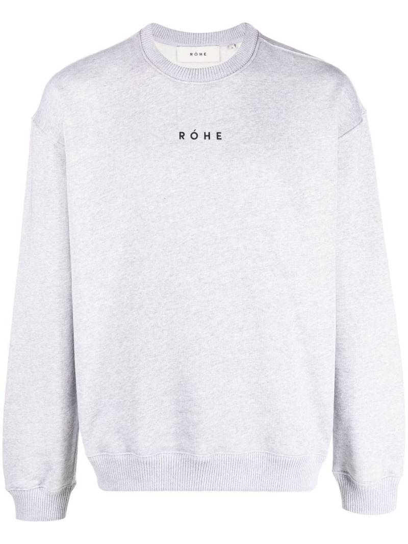 Róhe Sweatshirt mit Logo-Print - Grau von Róhe