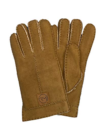 Rohn Moden Fingerhandschuhe Hochstein echt Lammfell für Damen und Herren, Handschuhe in Premiumqualität aus Baby Curly Merinolamm handgenäht beige 7 1/2 von Rohn Moden