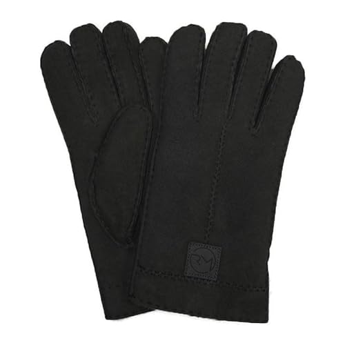 Rohn Moden Fingerhandschuhe Hochstein echt Lammfell für Damen und Herren, Handschuhe in Premiumqualität aus Baby Curly Merinolamm handgenäht anthrazit, dunkelgrau, schwarz (Grau, 10) von Rohn Moden