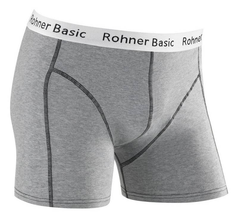 Rohner Socks Boxershorts Basic Unterwäsche grau/schwarz Herren - 1 Stück von Rohner Socks