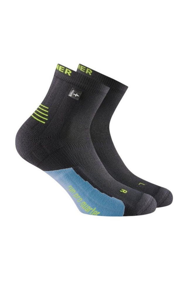Rohner Socks Laufsocken Run Pro Quarter l/r schwarz Herren von Rohner Socks