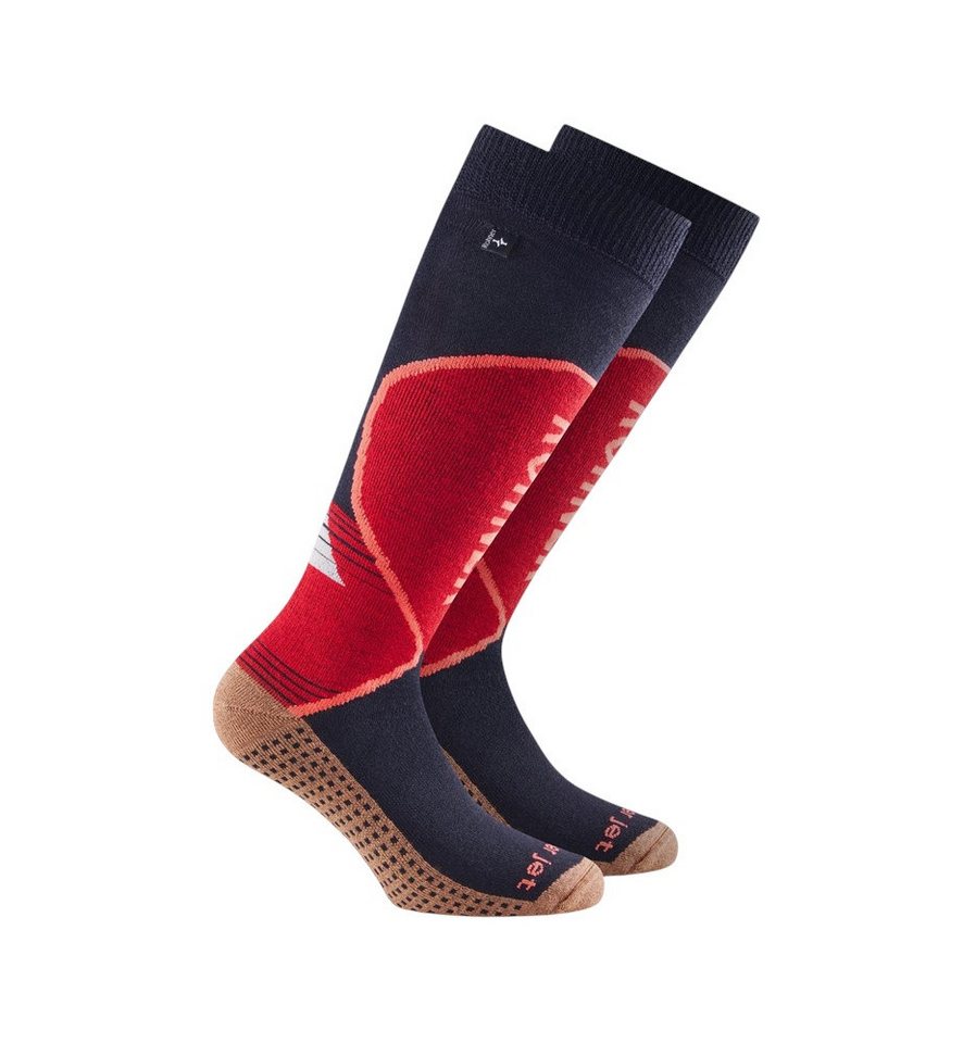 Rohner Socks Skisocken Copper Jet (hoher Tragekomfort, warm) marineblau/rot - 1 Paar von Rohner Socks