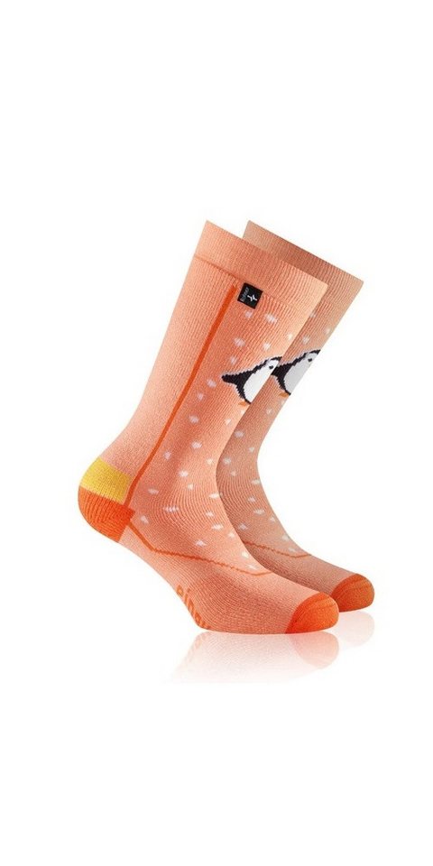Rohner Socks Skisocken Pinguin (Wollmischgewebe, hoher Tragekomfort) orange Kinder - 1 Paar von Rohner Socks