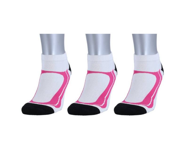 Rohner Socks Socken Basic Tagessocken Sneaker Sport weiss/pink - 3 Paar von Rohner Socks