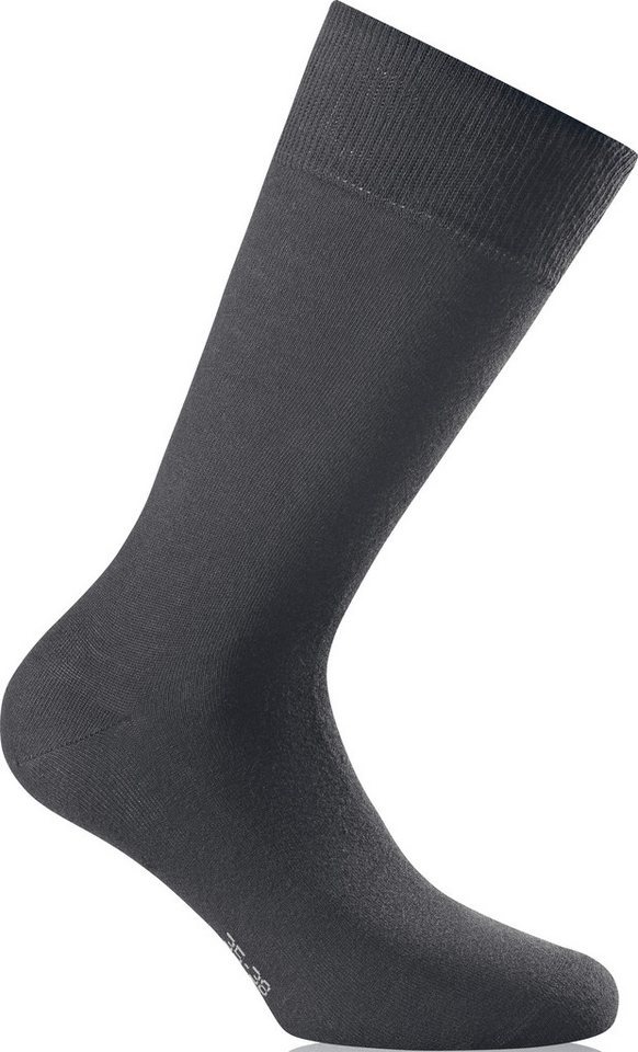 Rohner Socks Socken Tagessocke Basic Cotton Crew anthrazit - 3 Paar von Rohner Socks