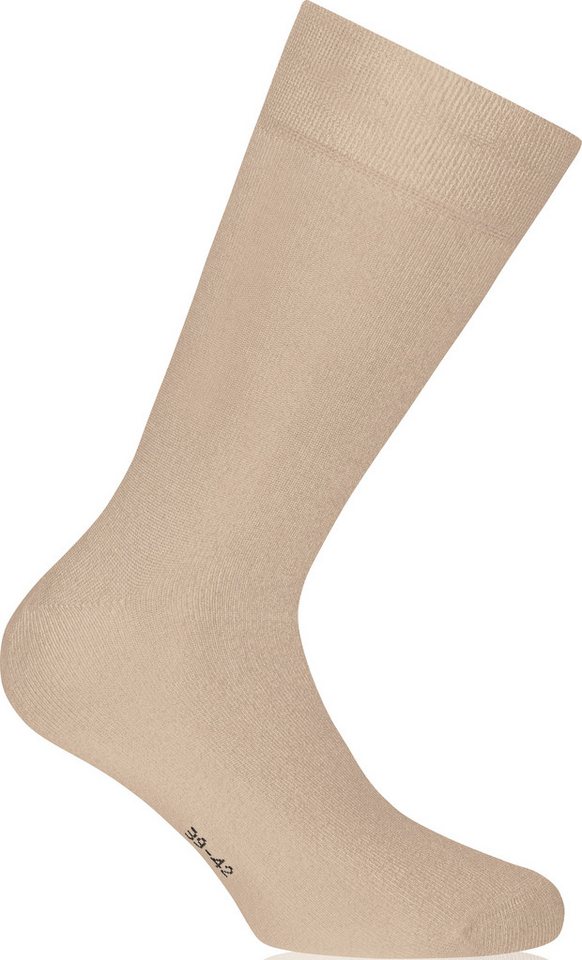 Rohner Socks Socken Tagessocke Crew Basic Bambus beigebraun - 2 Paar von Rohner Socks