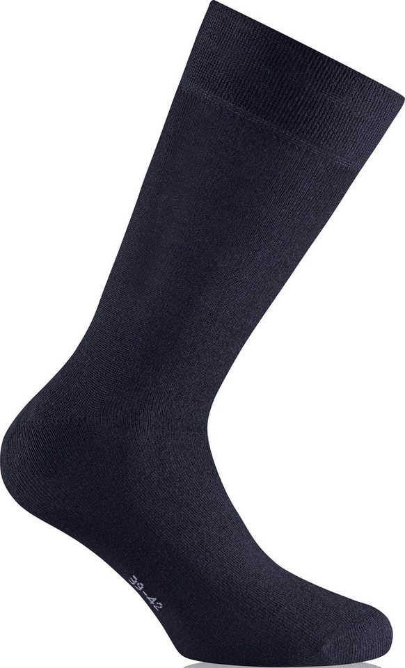 Rohner Socks Socken Tagessocke Crew Basic Bambus marineblau - 2 Paar von Rohner Socks