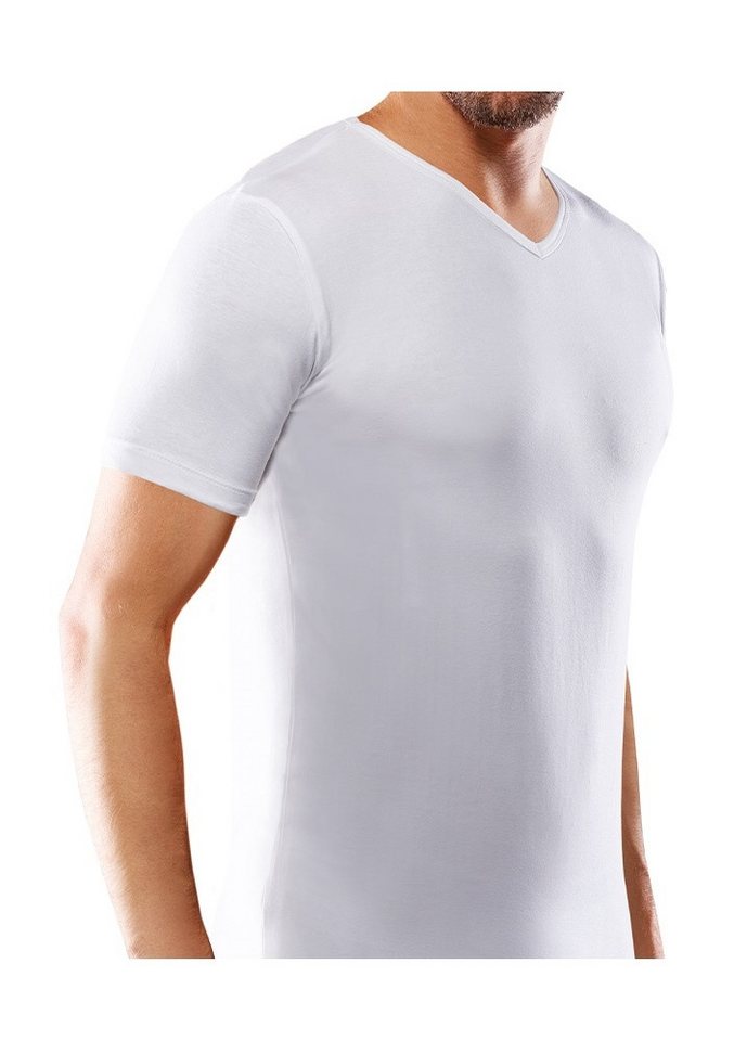 Rohner Socks T-Shirt Basic V-Neck (Baumwolle) Unterwäsche weiss Herren von Rohner Socks