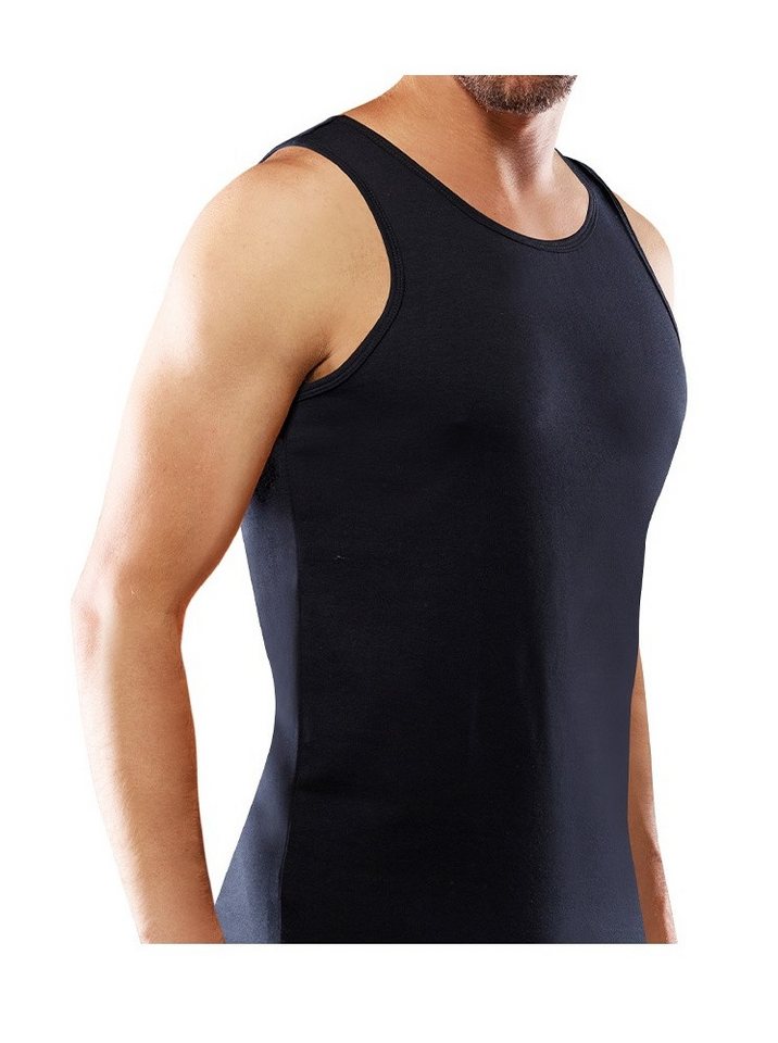 Rohner Socks Tanktop Unterhemd Basic Singlet (Baumwolle) Unterwäsche schwarz Herren von Rohner Socks