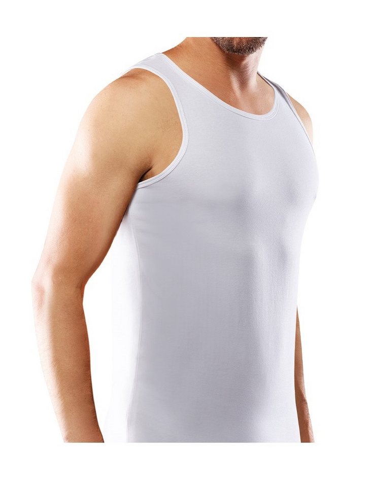 Rohner Socks Tanktop Unterhemd Basic Singlet (Baumwolle) Unterwäsche weiss Herren von Rohner Socks
