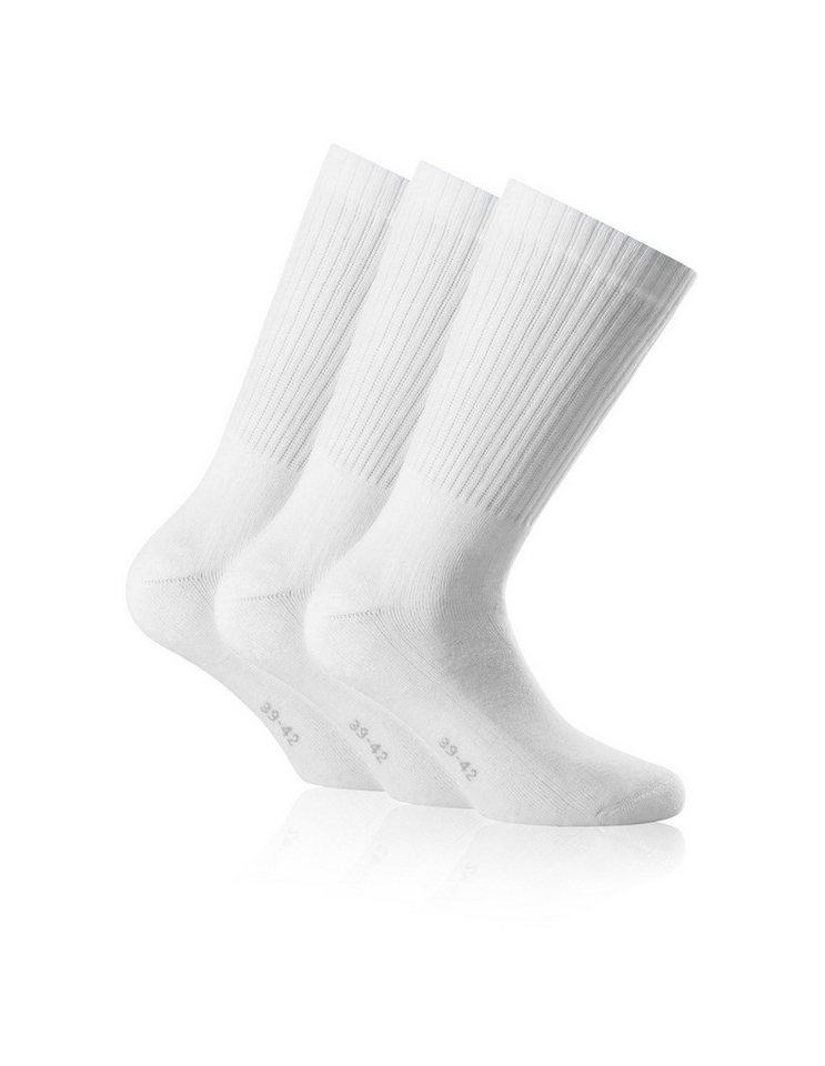 Rohner Socks Tennissocken Crew Basic (superweich) weiss - 3 Paar von Rohner Socks