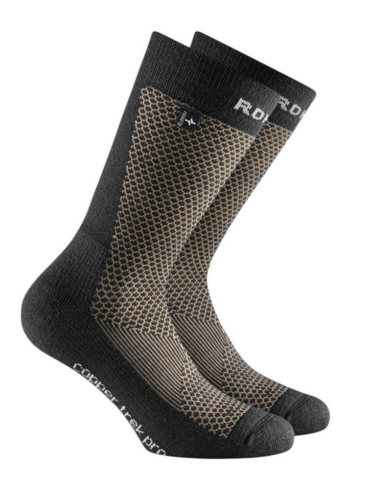 Rohner Socks Wandersocken Copper Trek Pro (antibakteriell, maximaler Fusskomfort) schwarz von Rohner Socks