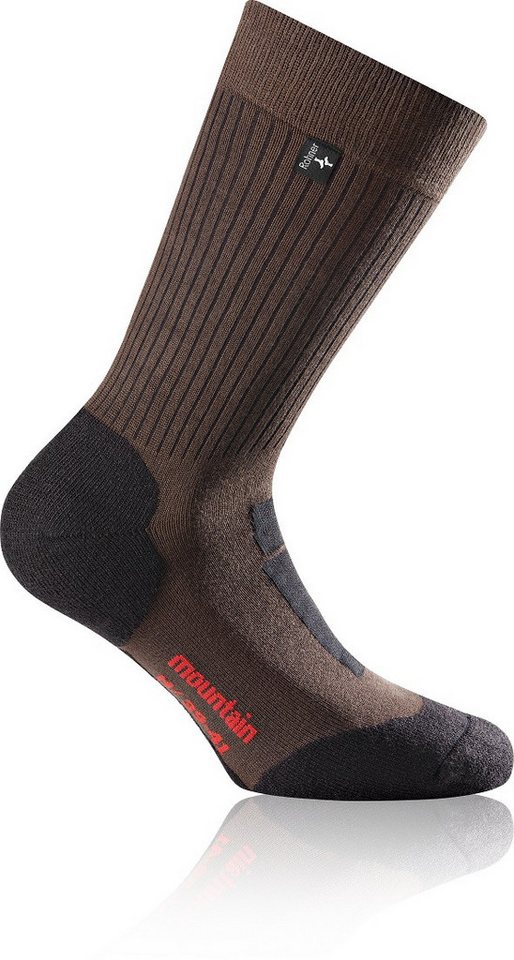 Rohner Socks Wandersocken Crew Mountain Trekking (antibakteriell, Fuss-Wellness) dunkelbraun von Rohner Socks
