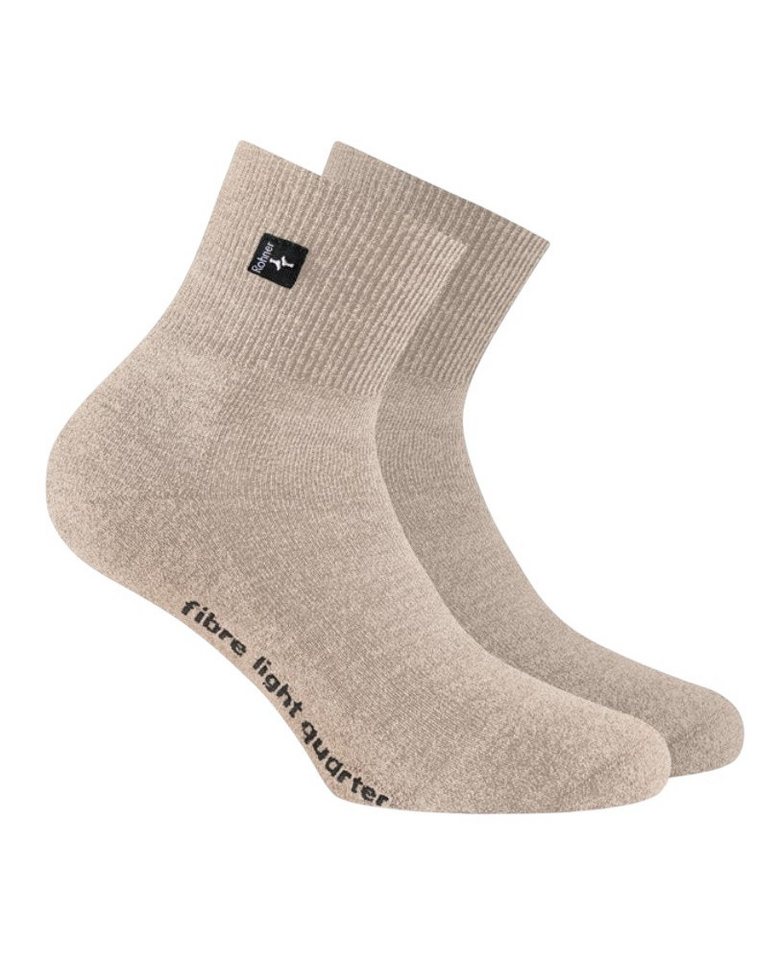 Rohner Socks Wandersocken Fibre Light Quarter (Mischgewebe) beige - 1 Paar von Rohner Socks