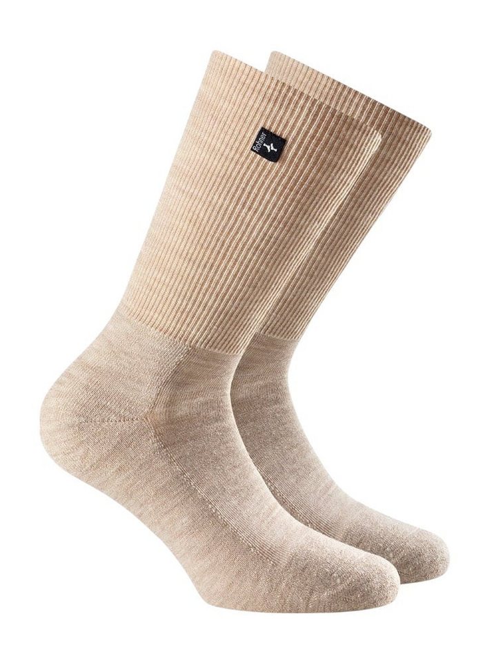 Rohner Socks Wandersocken Fibre Light SupeR (Merinowolle) sandbraun - 1 Paar von Rohner Socks