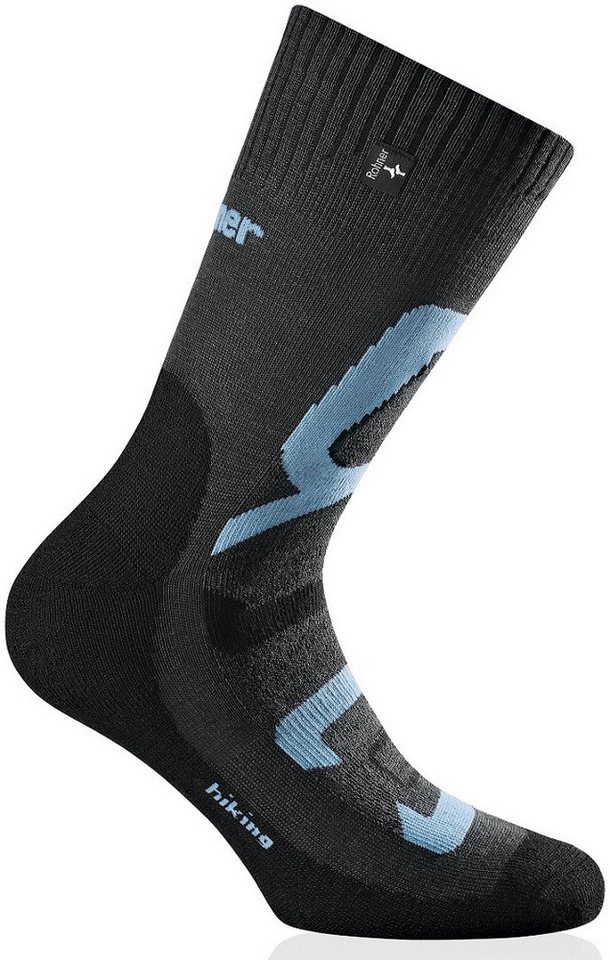 Rohner Socks Wandersocken Hiking anthrazit/blau Herren - 1 Paar von Rohner Socks