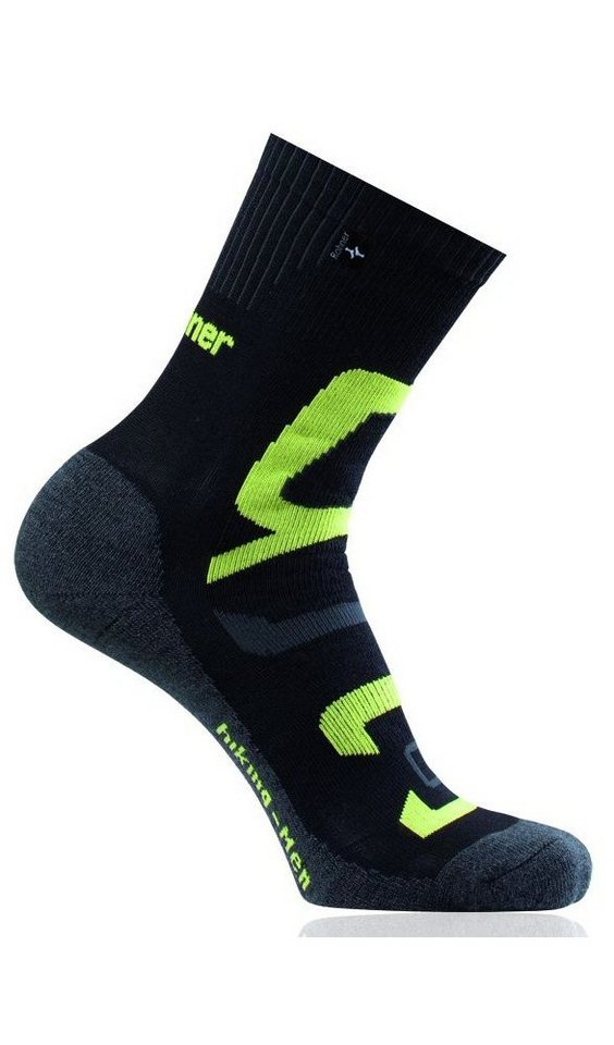 Rohner Socks Wandersocken Hiking schwarz/lime Herren - 1 Paar von Rohner Socks