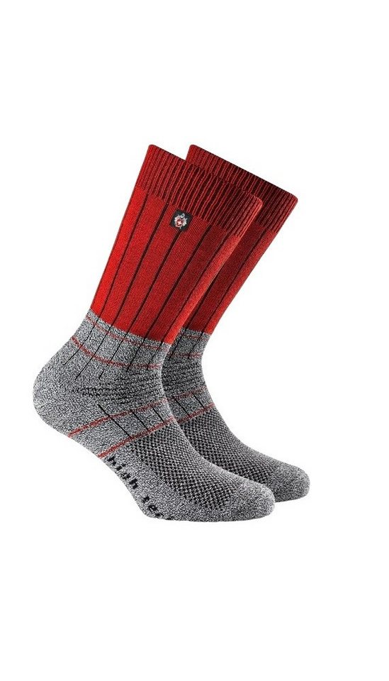 Rohner Socks Wandersocken SAC Fibre High Tech grau/rot - 1 Paar von Rohner Socks
