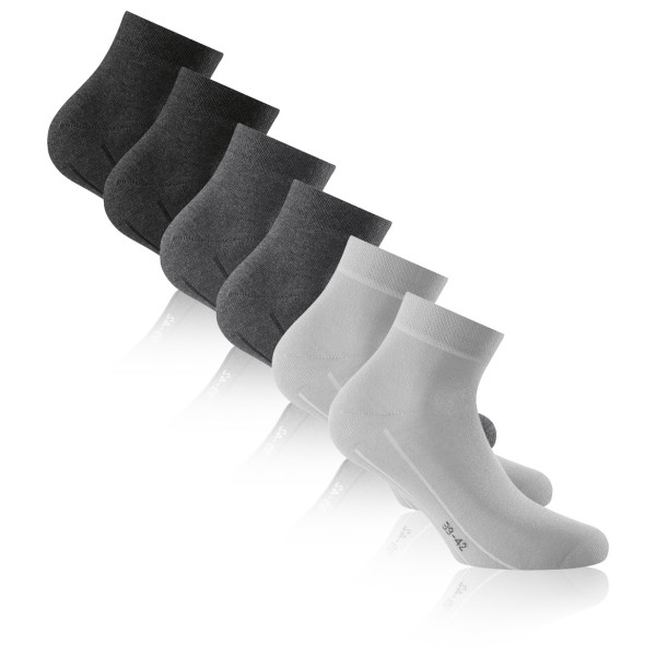 Rohner - Basic Sneaker Plus 3er Pack - Multifunktionssocken Gr 39-42 grau von Rohner