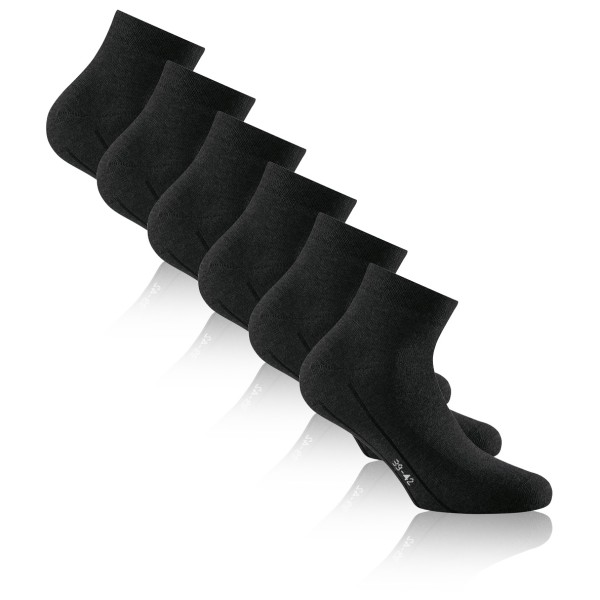 Rohner - Basic Sneaker Plus 3er Pack - Multifunktionssocken Gr 47-50 schwarz von Rohner