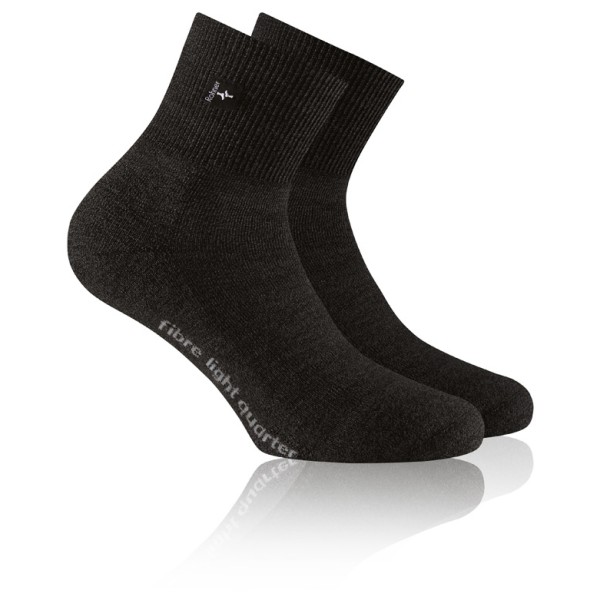 Rohner - Fibre Light Quarter - Multifunktionssocken Gr 36-38 schwarz von Rohner