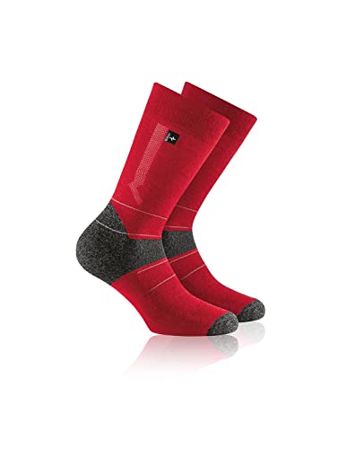 Rohner Nordic Light Rot - Warme robuste Allround Wintersport Socken, Größe EU 44-46 - Farbe Rot von Rohner