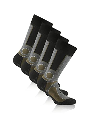 Rohner Trekking 2-pack Grau - Komfortable hohe Wandersocken, Größe EU 43-46 - Farbe Khaki von Rohner