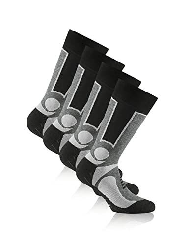 Rohner Trekking 2-pack Grau-Schwarz - Komfortable hohe Wandersocken, Größe EU 39-42 - Farbe Silver von Rohner