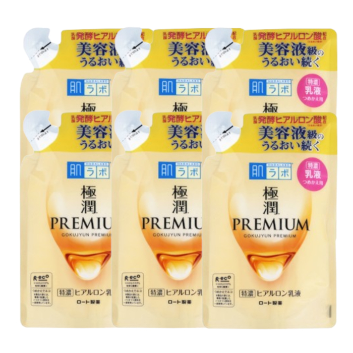 Rohto Mentholatum - Hada Labo Gokujyun Premium Emulsion Refill 2020 Edition - 140ml (6ea) Set von Rohto Mentholatum