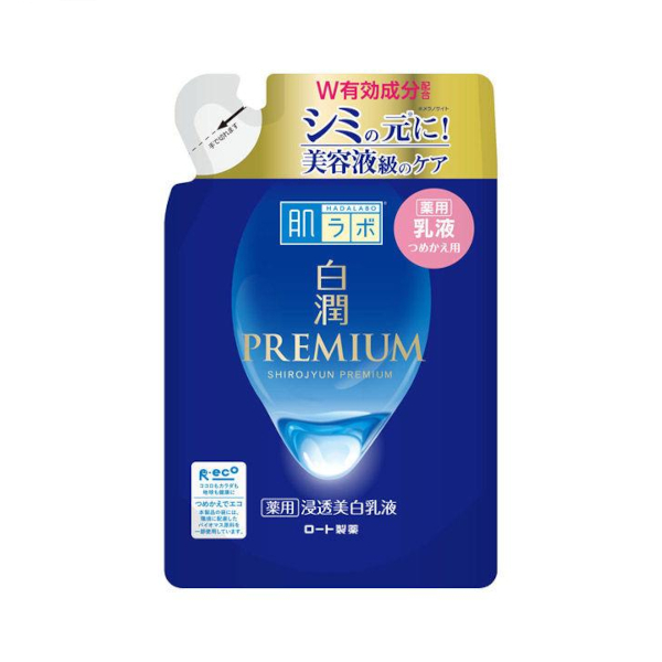 Rohto Mentholatum  - Hada Labo Shirojyun Premium Whitening Emulsion Refill - 140ml von Rohto Mentholatum