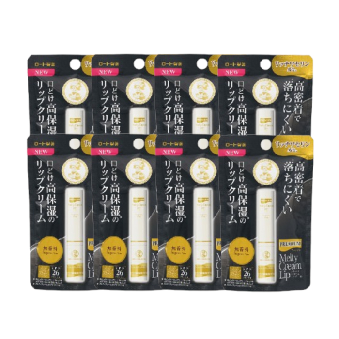 Rohto Mentholatum - Premium Melty Cream Lip Balm SPF 26 PA+++ - 2.4g - Fragrance Free (8ea) Set von Rohto Mentholatum