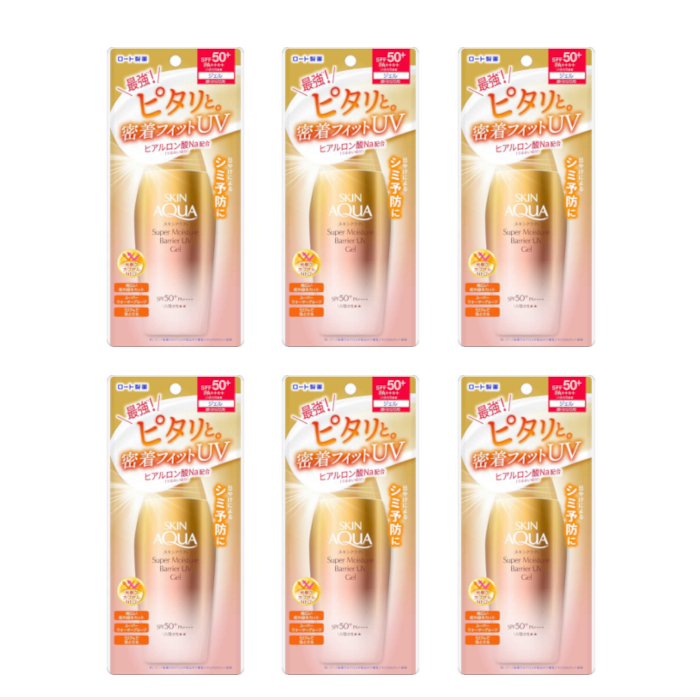 Rohto Mentholatum - Skin Aqua Super Moisture Barrier UV Gel SPF50+ PA++++ - 100g (6ea) Set von Rohto Mentholatum