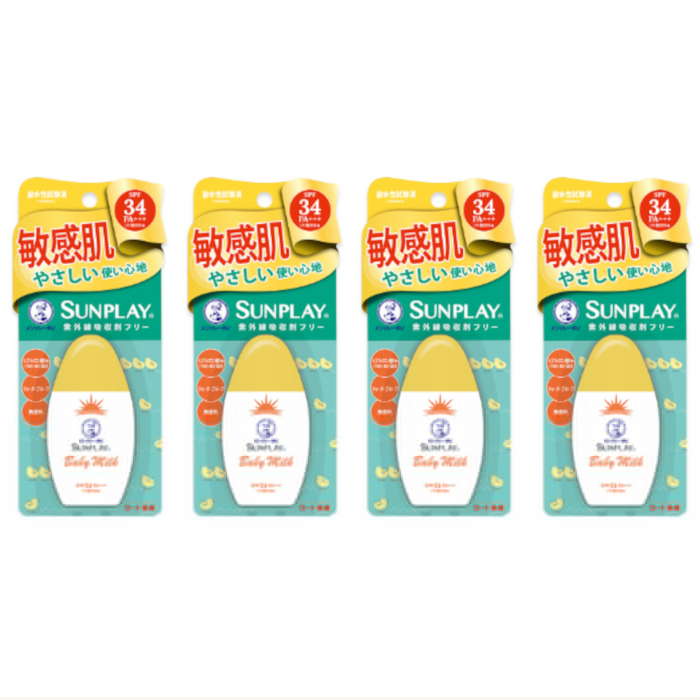 Rohto Mentholatum Sunplay Baby Milk SPF34 PA+++ - 30g (4ea) Set von Rohto Mentholatum