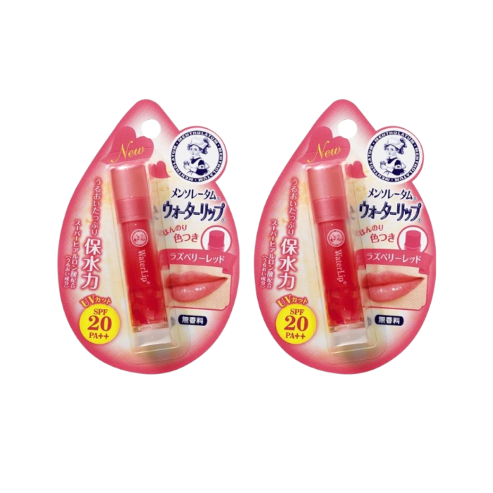 Rohto Mentholatum - Water Lip Colour Balm SPF 20 PA++ - 1pc - Raspberry Red (2ea) Set von Rohto Mentholatum