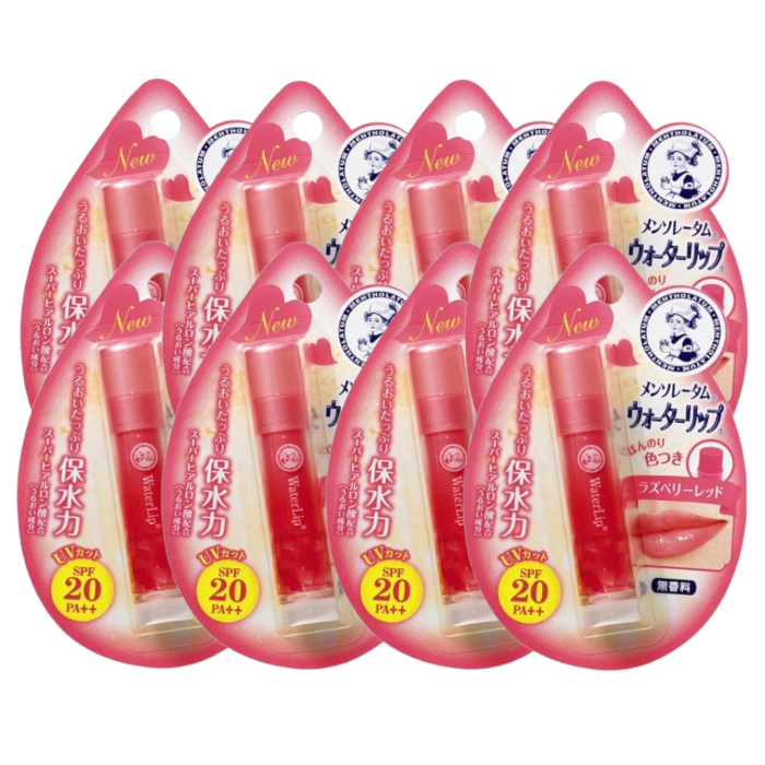 Rohto Mentholatum - Water Lip Colour Balm SPF 20 PA++ - 1pc - Raspberry Red (8ea) Set von Rohto Mentholatum