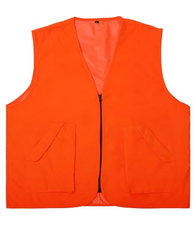Roicaholy Herren Orange Jagdweste Wasserdicht und Ultra-Quilt Stoff mit Taschen Reißverschluss, blaze orange, L Roicaholy Herren Orange Jagdweste Wasserdicht und Ultra-Quilt Stoff mit Taschen Reißverschluss, blaze orange, L von Roicaholy