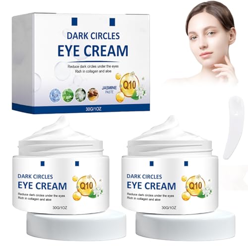 2 Stück Jasmin Salbe Augen Blau Jasminsalbe 30g Jasminsalbe Augenringe Schlupflider,Jasminsalbe Plus,Zur Bekämpfung von Augenringen,Augenermüdung und Schwellungen.Kommt mit Kleinem Löffel von Roinaid